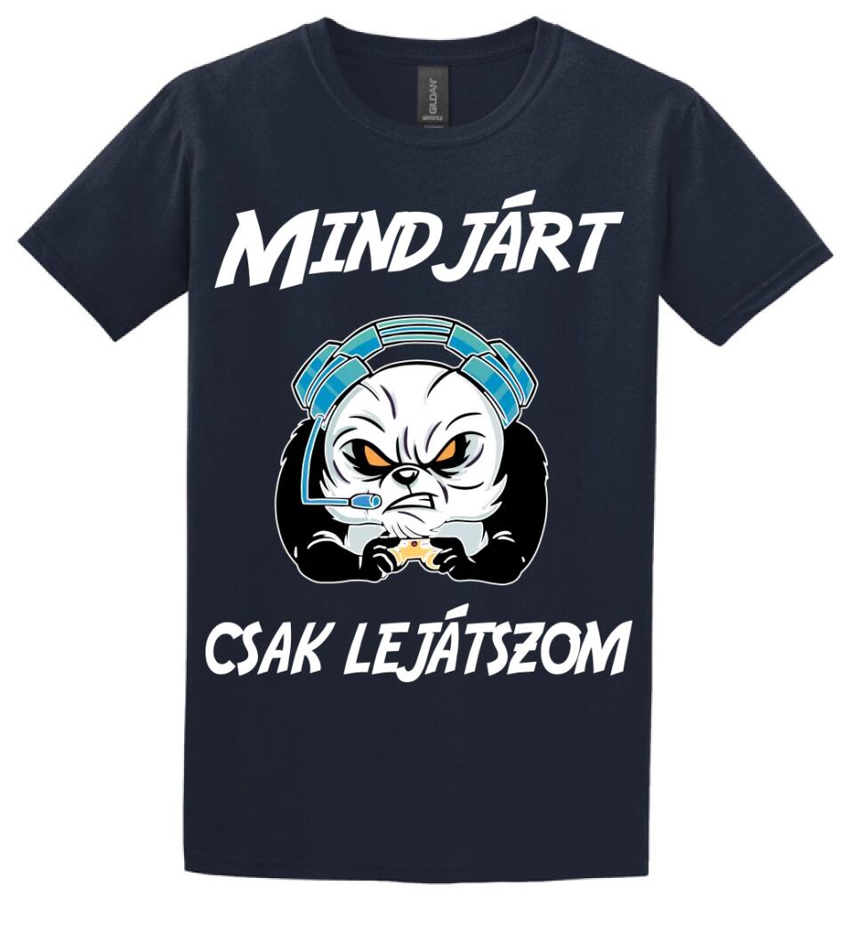 Mindjárt csak lejátszom gamer panda