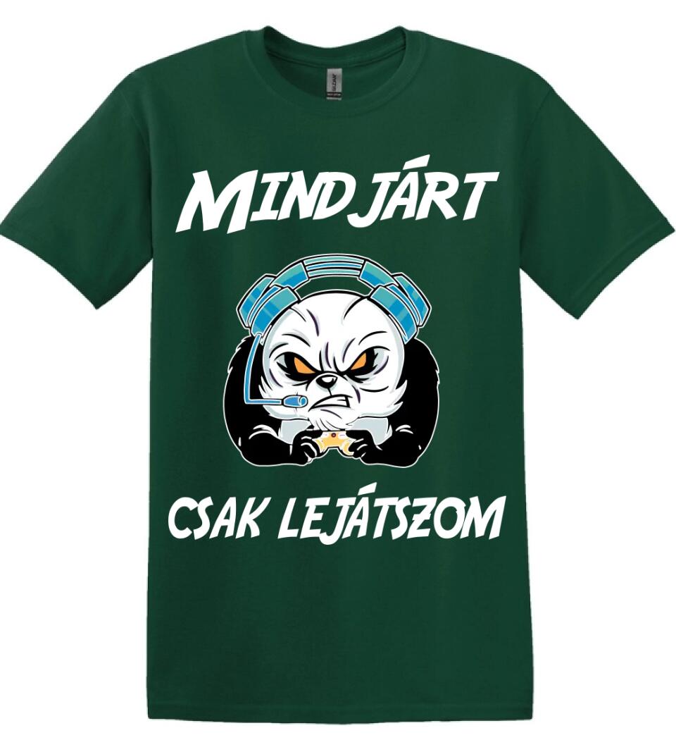 Mindjárt csak lejátszom gamer panda