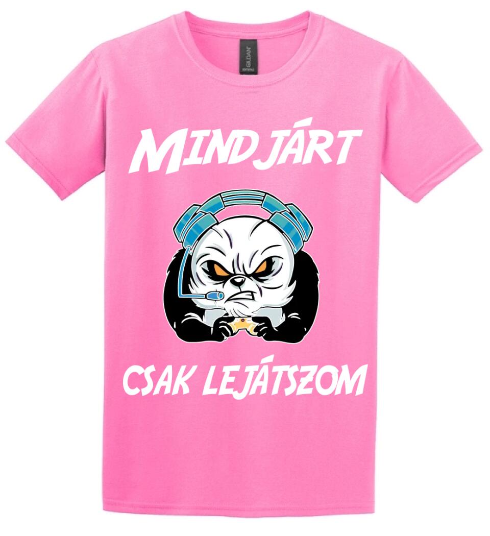 Mindjárt csak lejátszom gamer panda