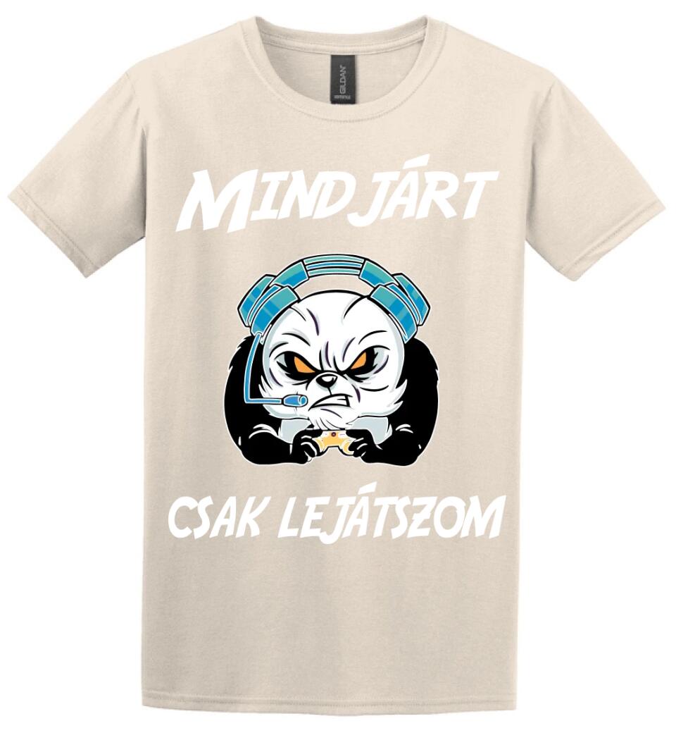 Mindjárt csak lejátszom gamer panda