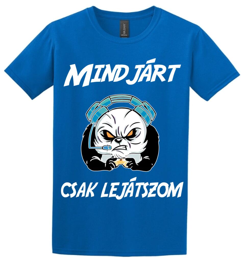 Mindjárt csak lejátszom gamer panda