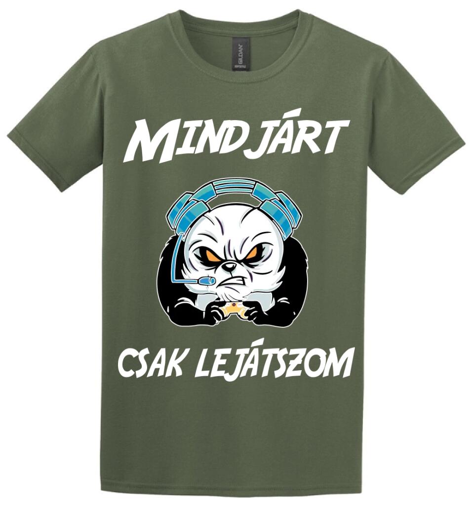 Mindjárt csak lejátszom gamer panda