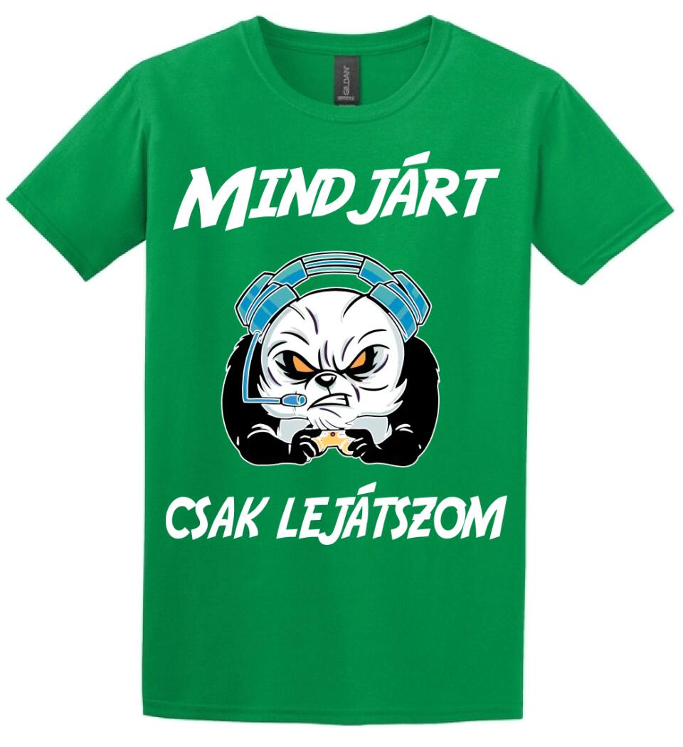 Mindjárt csak lejátszom gamer panda