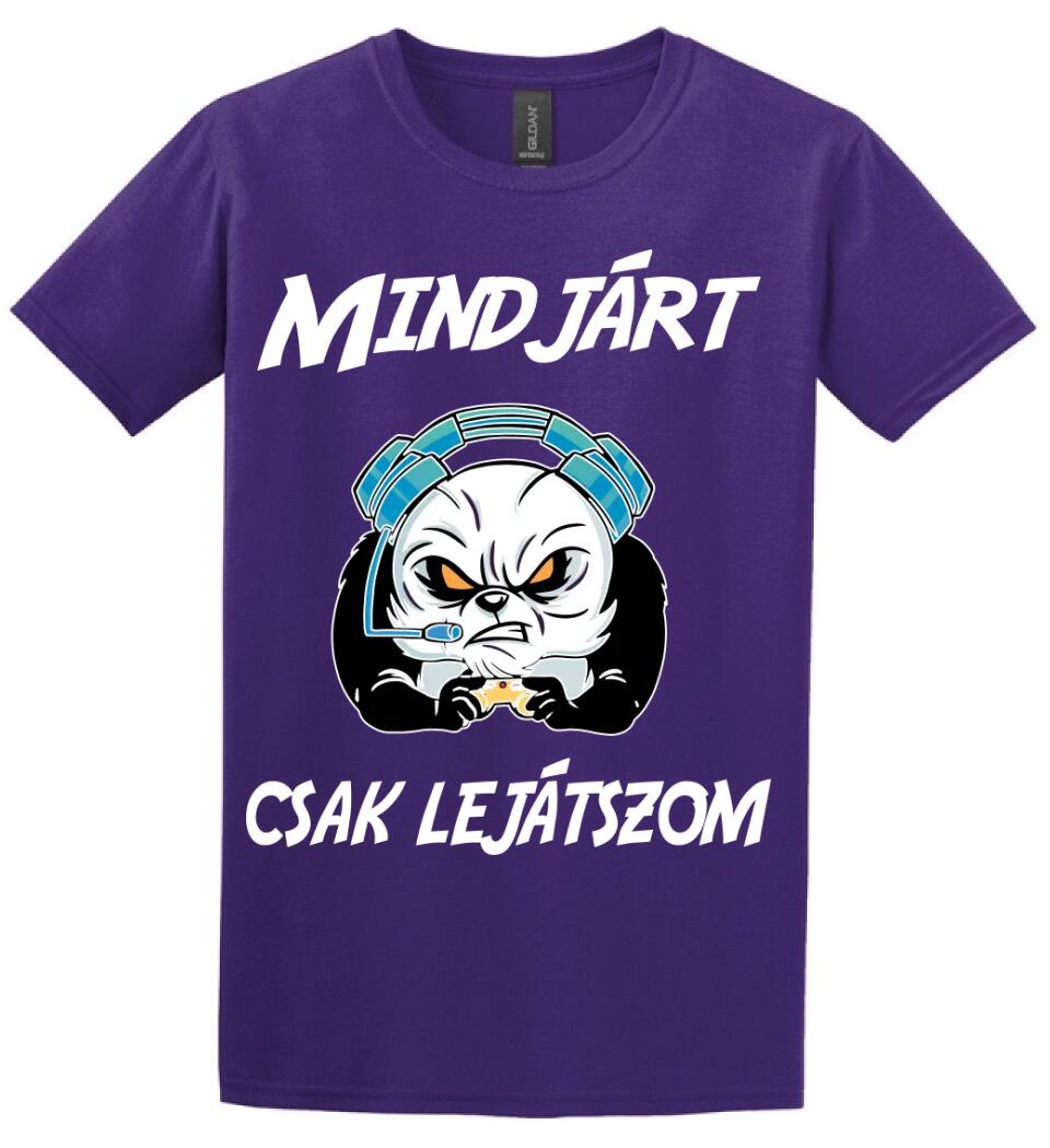 Mindjárt csak lejátszom gamer panda