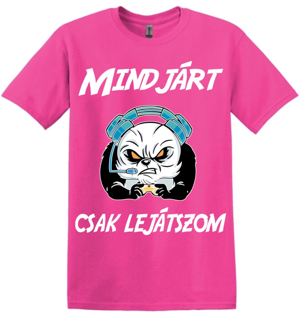 Mindjárt csak lejátszom gamer panda