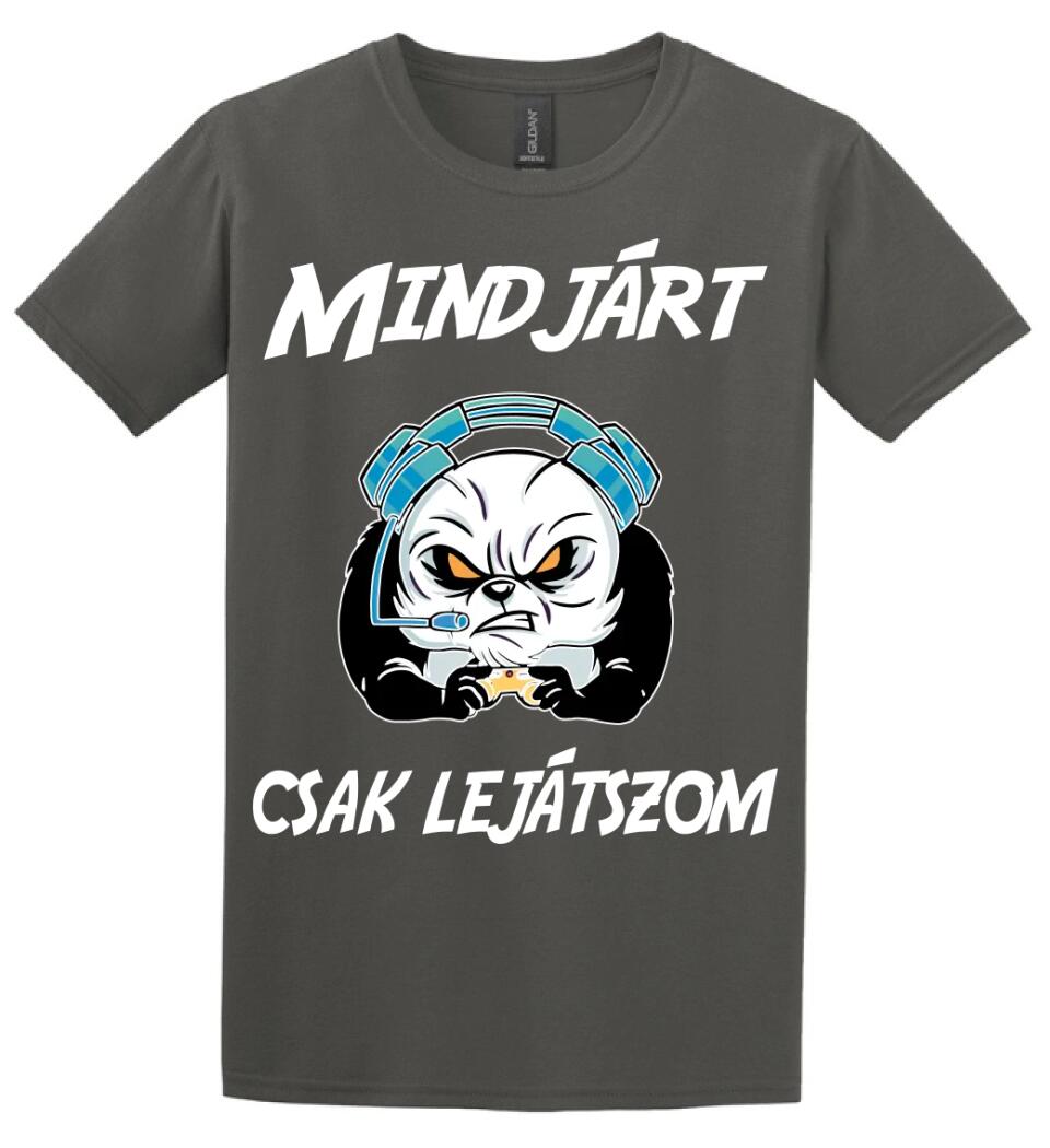 Mindjárt csak lejátszom gamer panda