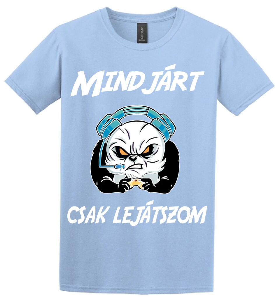 Mindjárt csak lejátszom gamer panda