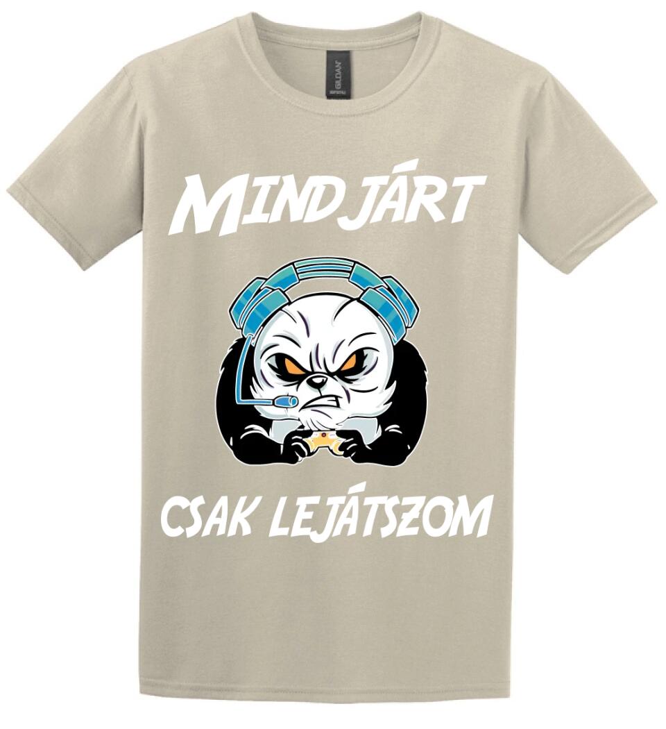 Mindjárt csak lejátszom gamer panda