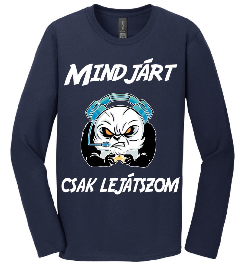 Mindjárt csak lejátszom gamer panda