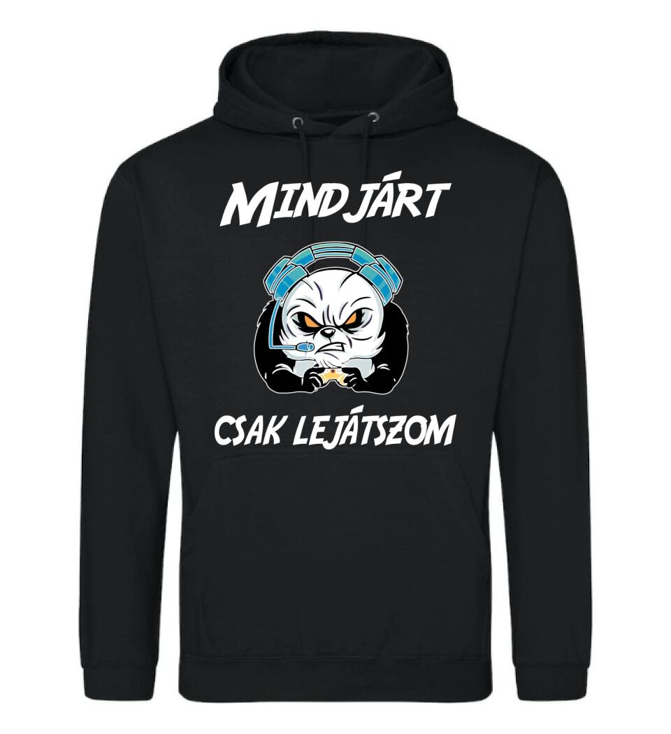 Mindjárt csak lejátszom gamer panda