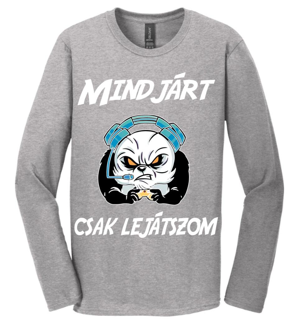 Mindjárt csak lejátszom gamer panda