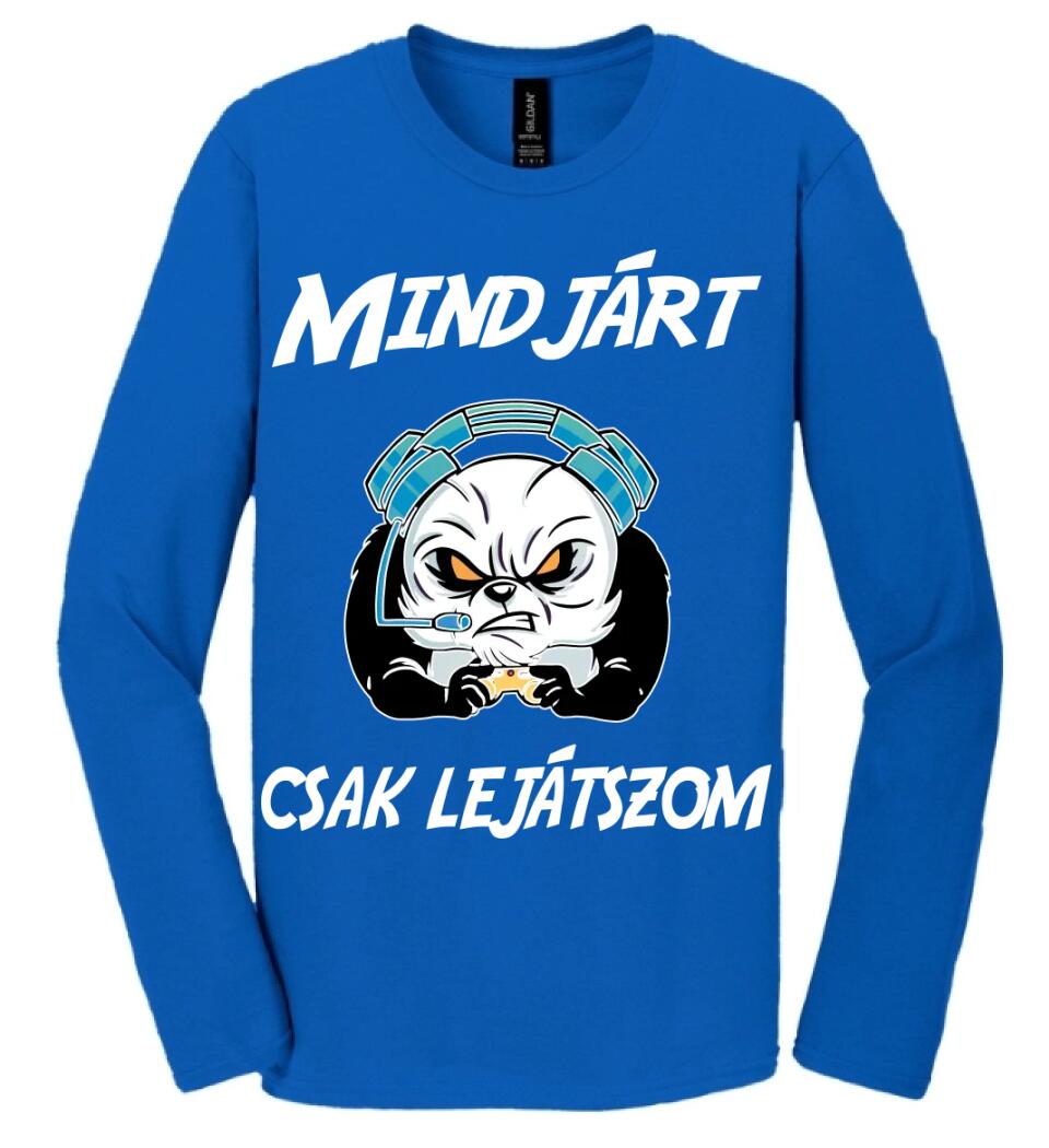 Mindjárt csak lejátszom gamer panda