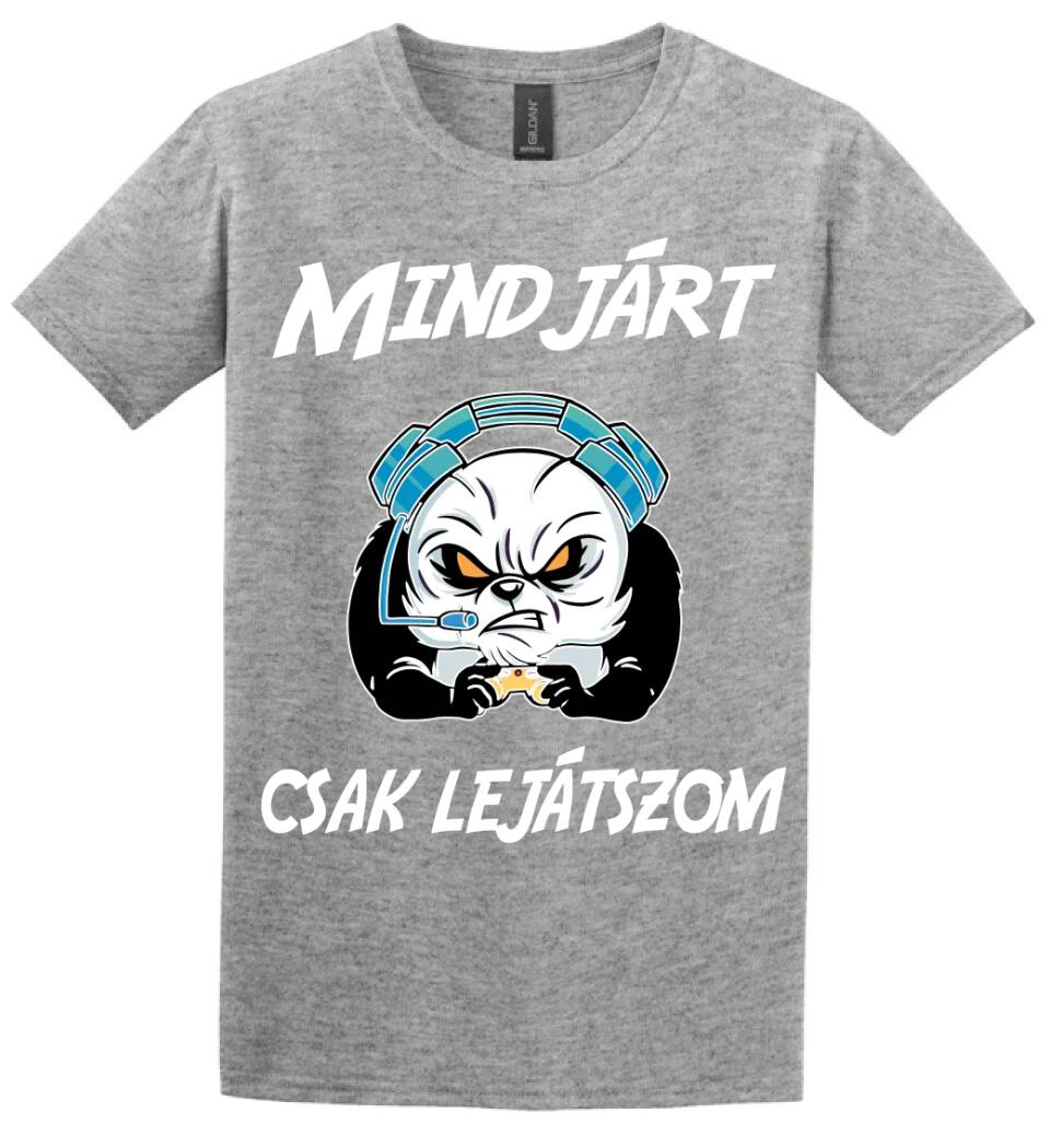 Mindjárt csak lejátszom gamer panda
