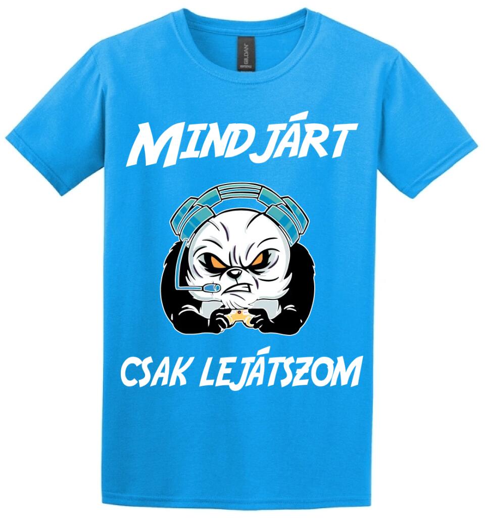 Mindjárt csak lejátszom gamer panda