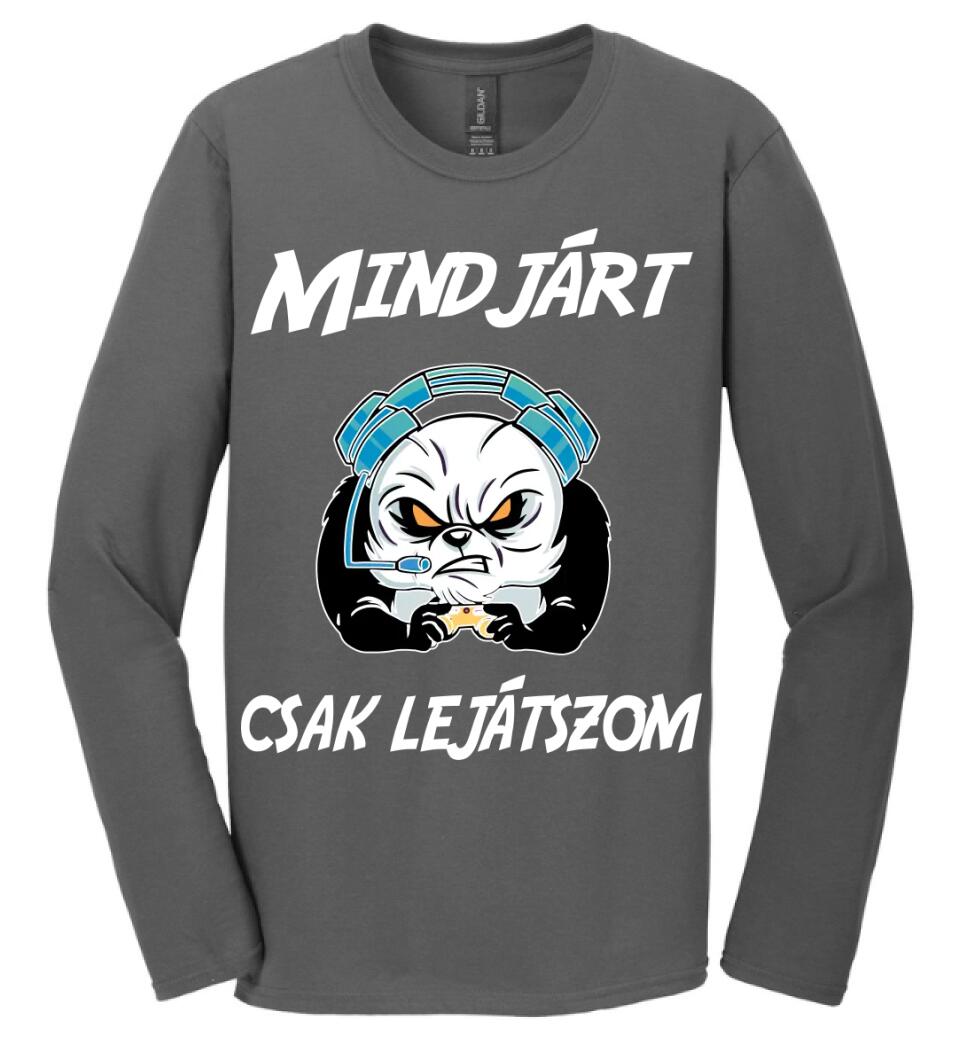 Mindjárt csak lejátszom gamer panda