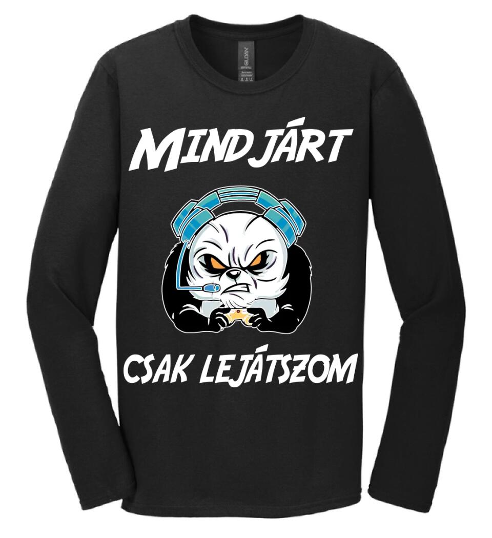 Mindjárt csak lejátszom gamer panda