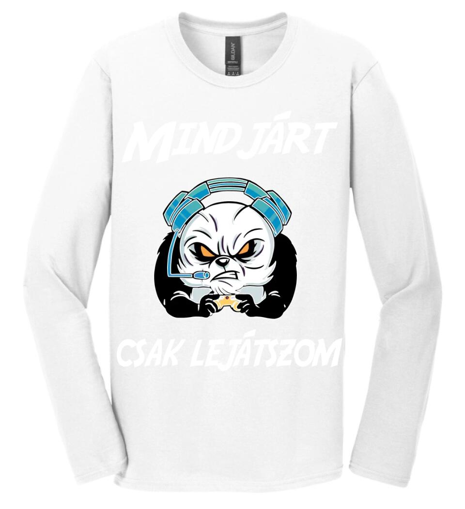 Mindjárt csak lejátszom gamer panda