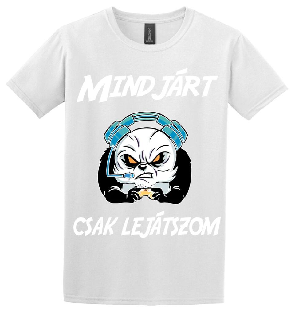 Mindjárt csak lejátszom gamer panda