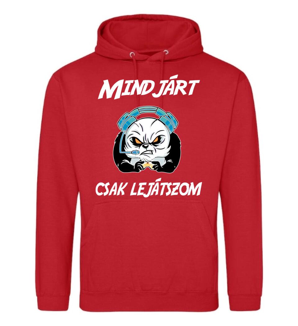 Mindjárt csak lejátszom gamer panda