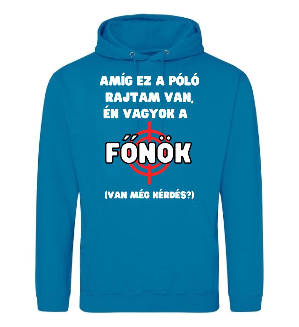 AMÍG EZ A PÓLÓ RAJTAM VAN, ÉN VAGYOK A  FŐNÖK