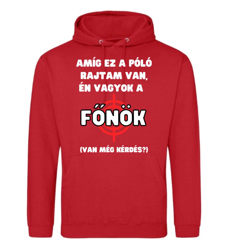 AMÍG EZ A PÓLÓ RAJTAM VAN, ÉN VAGYOK A  FŐNÖK