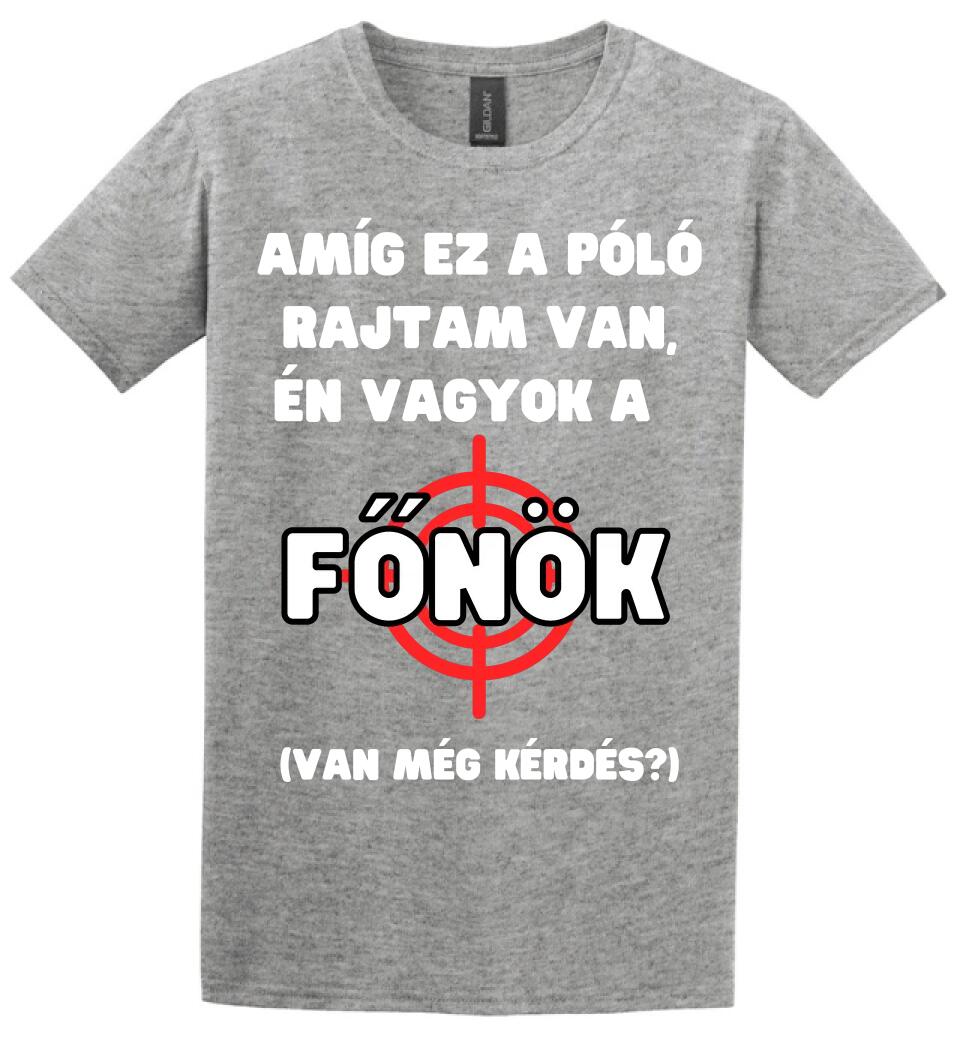 AMÍG EZ A PÓLÓ RAJTAM VAN, ÉN VAGYOK A  FŐNÖK