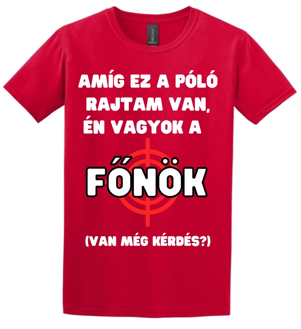 AMÍG EZ A PÓLÓ RAJTAM VAN, ÉN VAGYOK A  FŐNÖK
