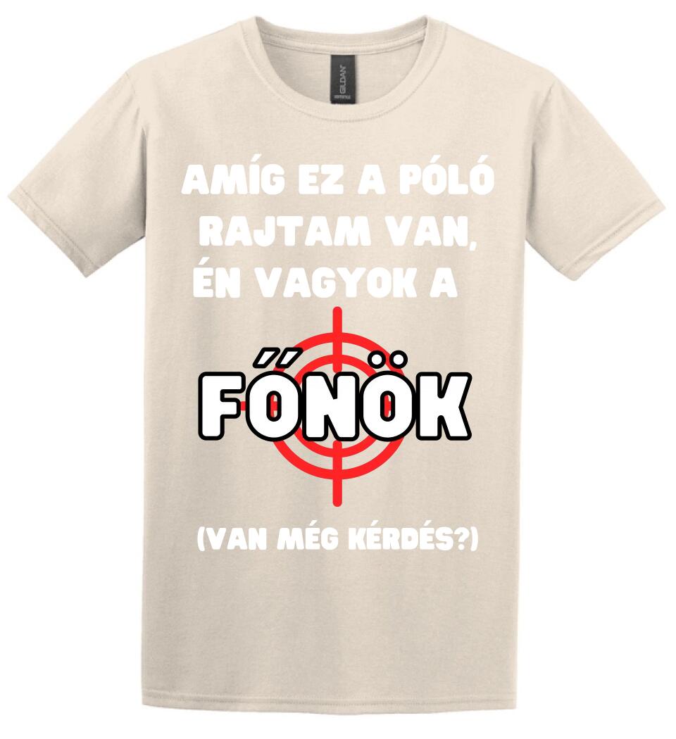 AMÍG EZ A PÓLÓ RAJTAM VAN, ÉN VAGYOK A  FŐNÖK