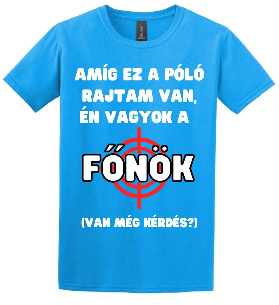 AMÍG EZ A PÓLÓ RAJTAM VAN, ÉN VAGYOK A  FŐNÖK