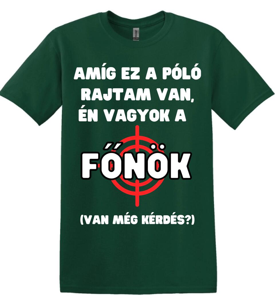 AMÍG EZ A PÓLÓ RAJTAM VAN, ÉN VAGYOK A  FŐNÖK