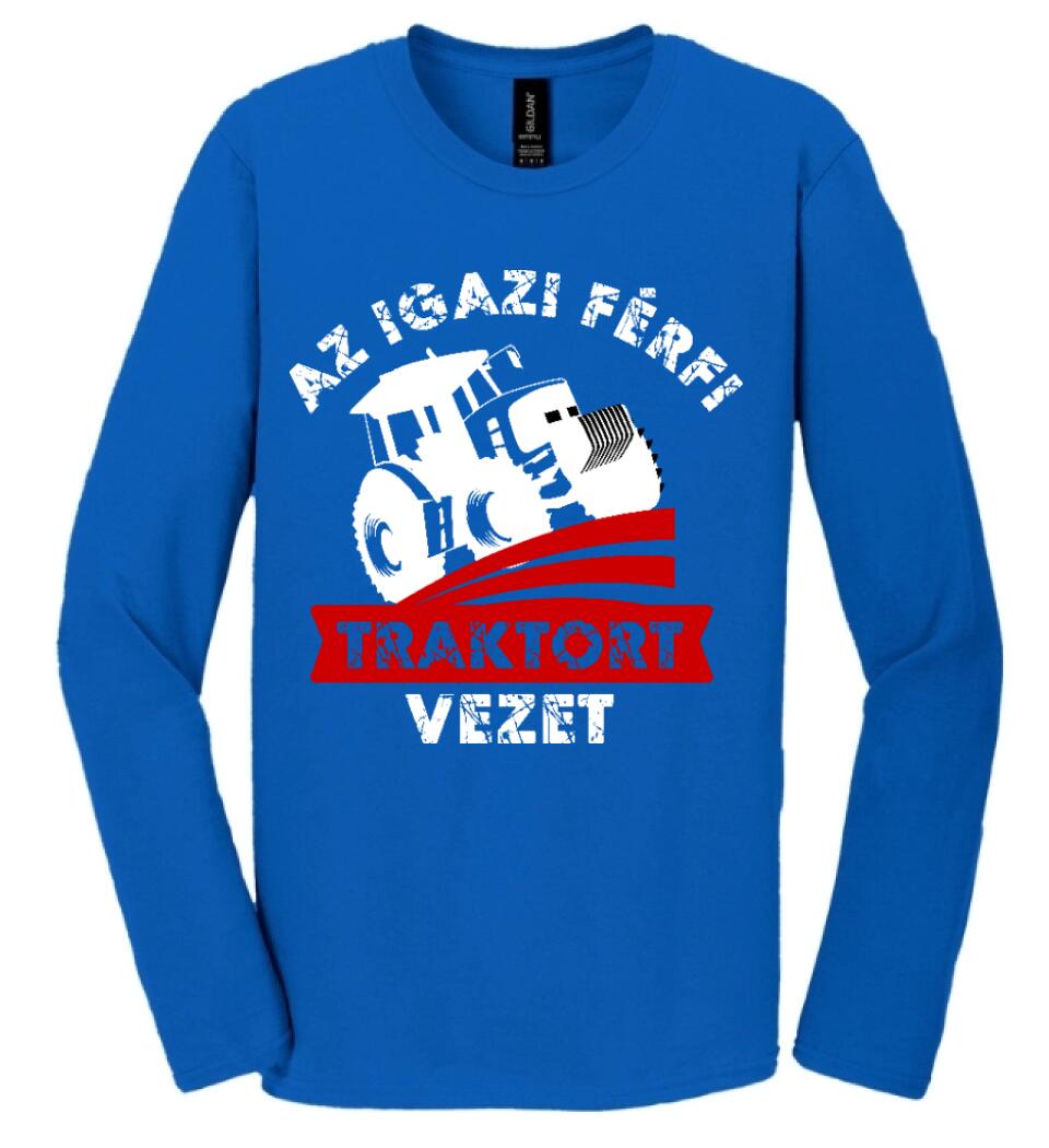 AZ IGAZI FÉRFI TRAKTORT VEZET
