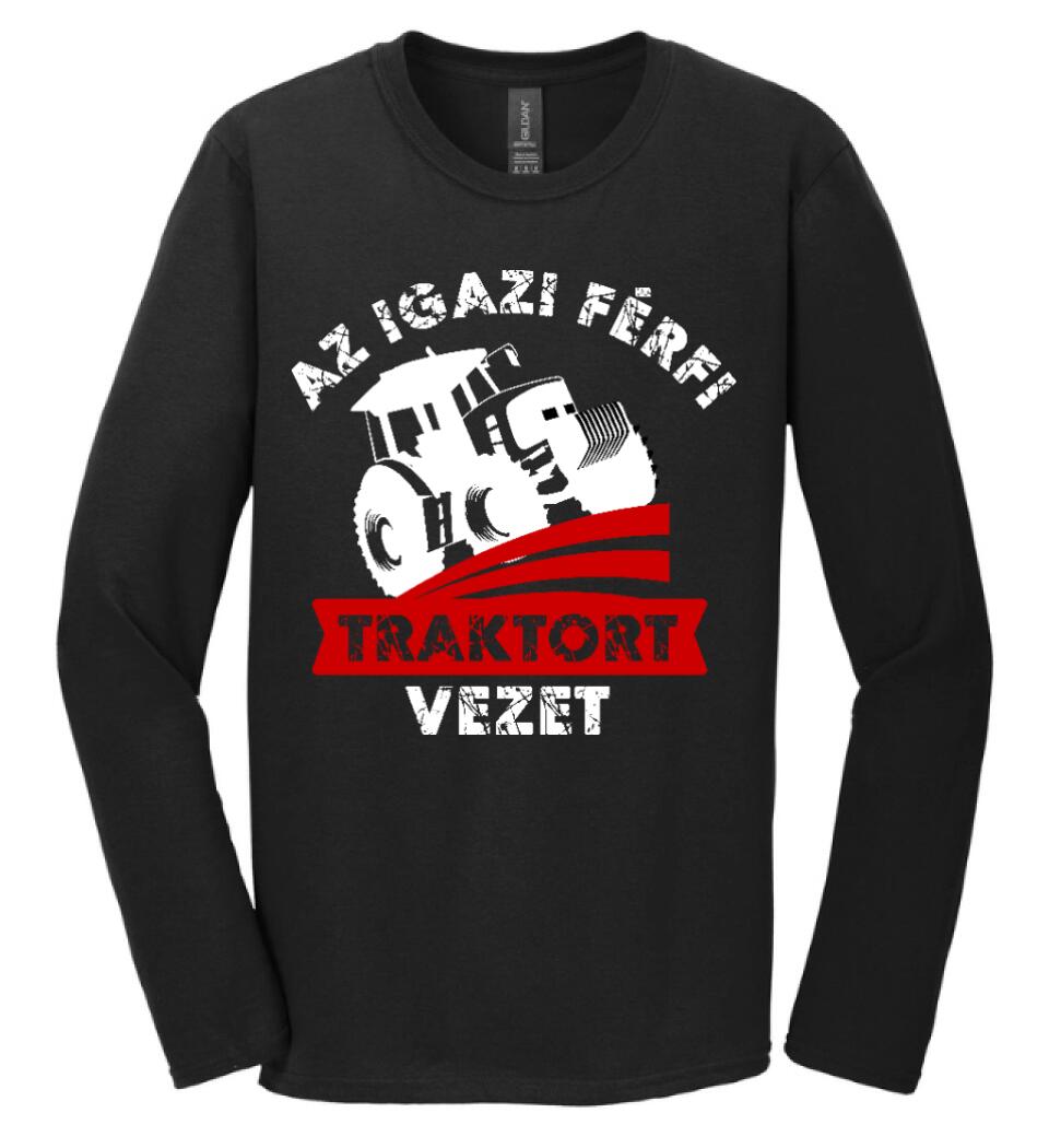 AZ IGAZI FÉRFI TRAKTORT VEZET