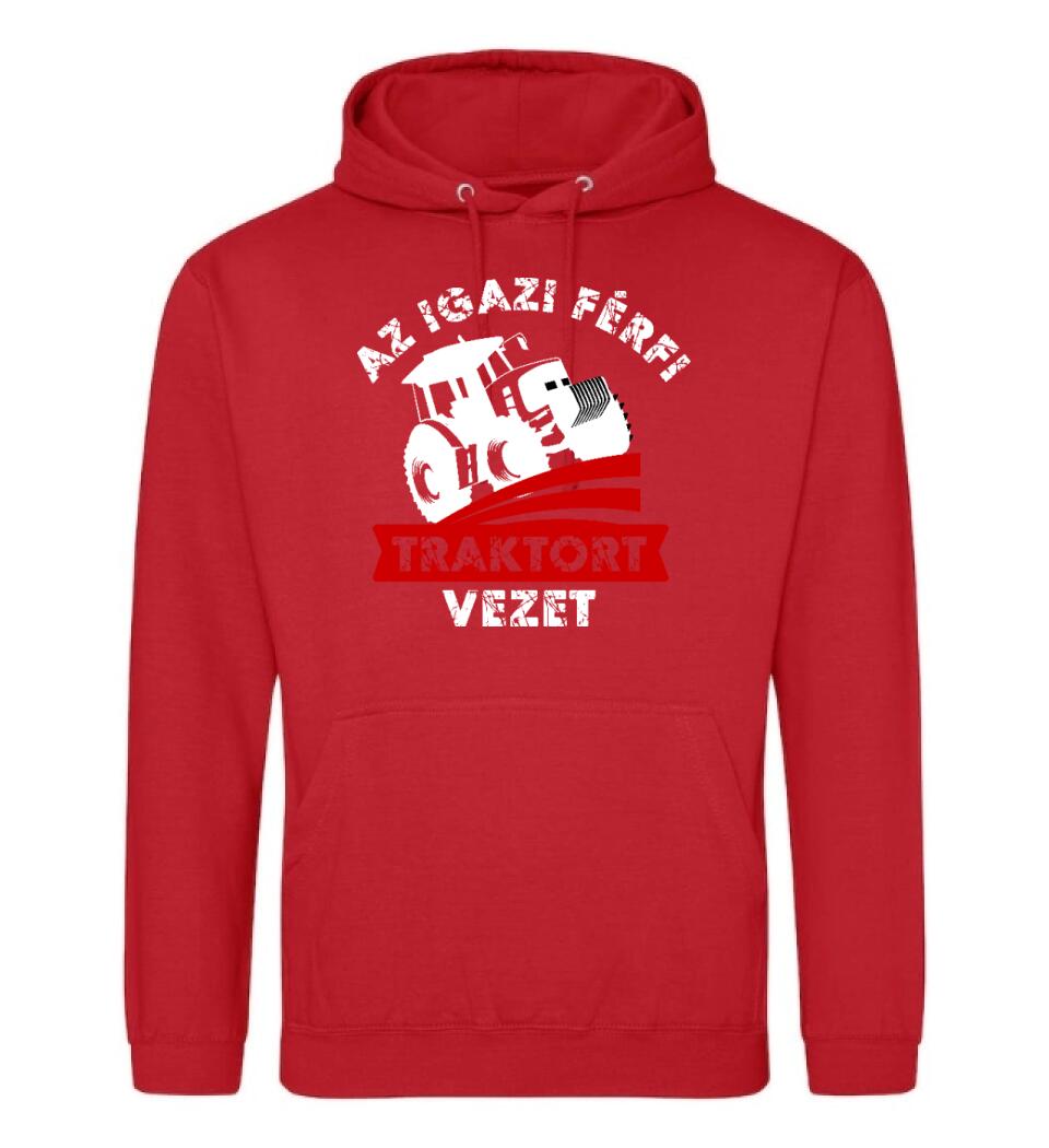 AZ IGAZI FÉRFI TRAKTORT VEZET