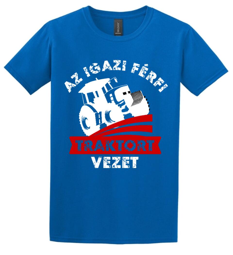 AZ IGAZI FÉRFI TRAKTORT VEZET