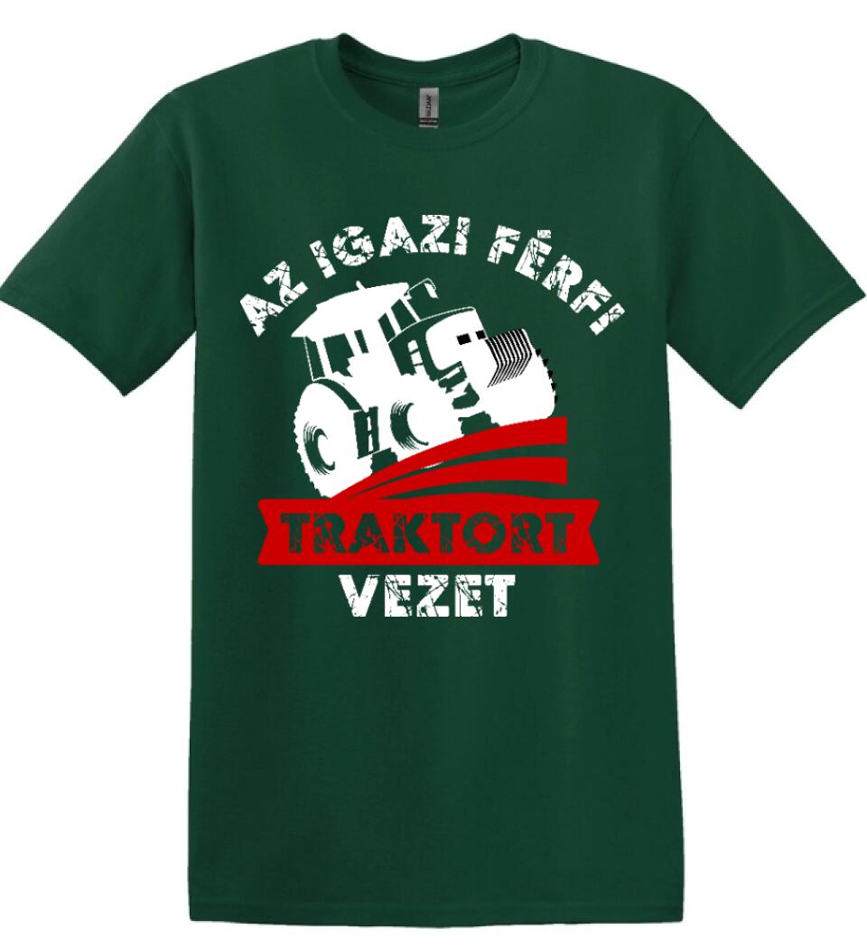 AZ IGAZI FÉRFI TRAKTORT VEZET