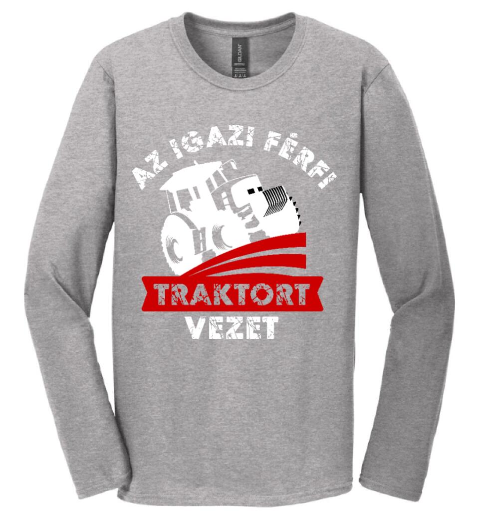 AZ IGAZI FÉRFI TRAKTORT VEZET