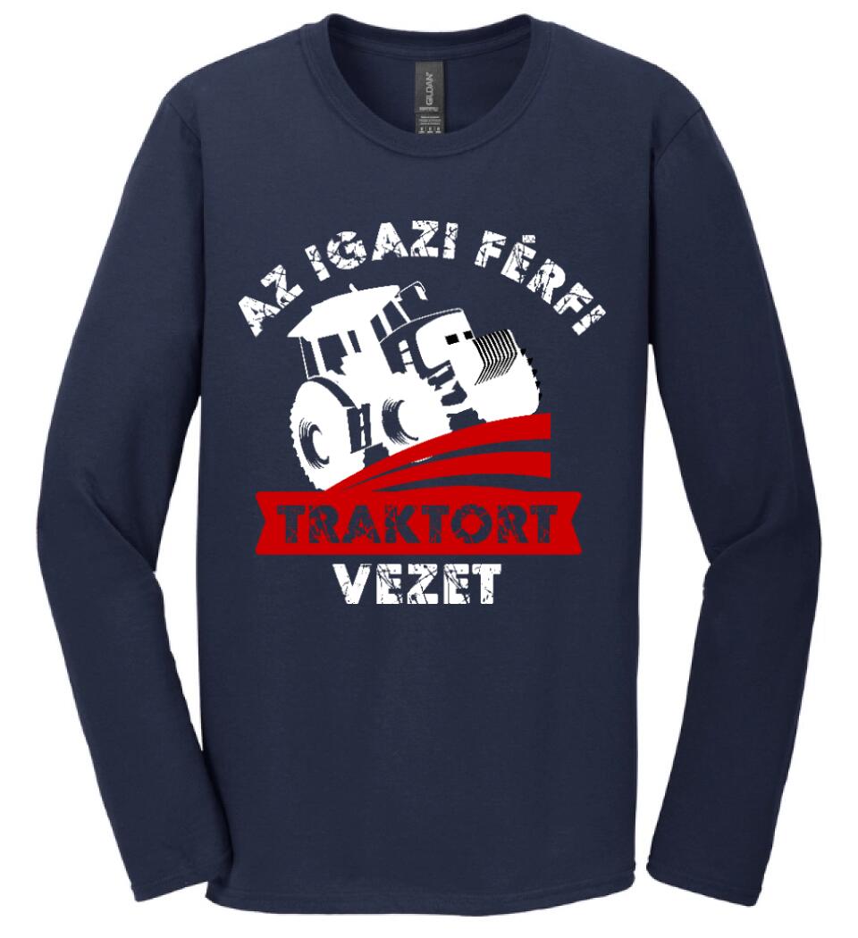 AZ IGAZI FÉRFI TRAKTORT VEZET
