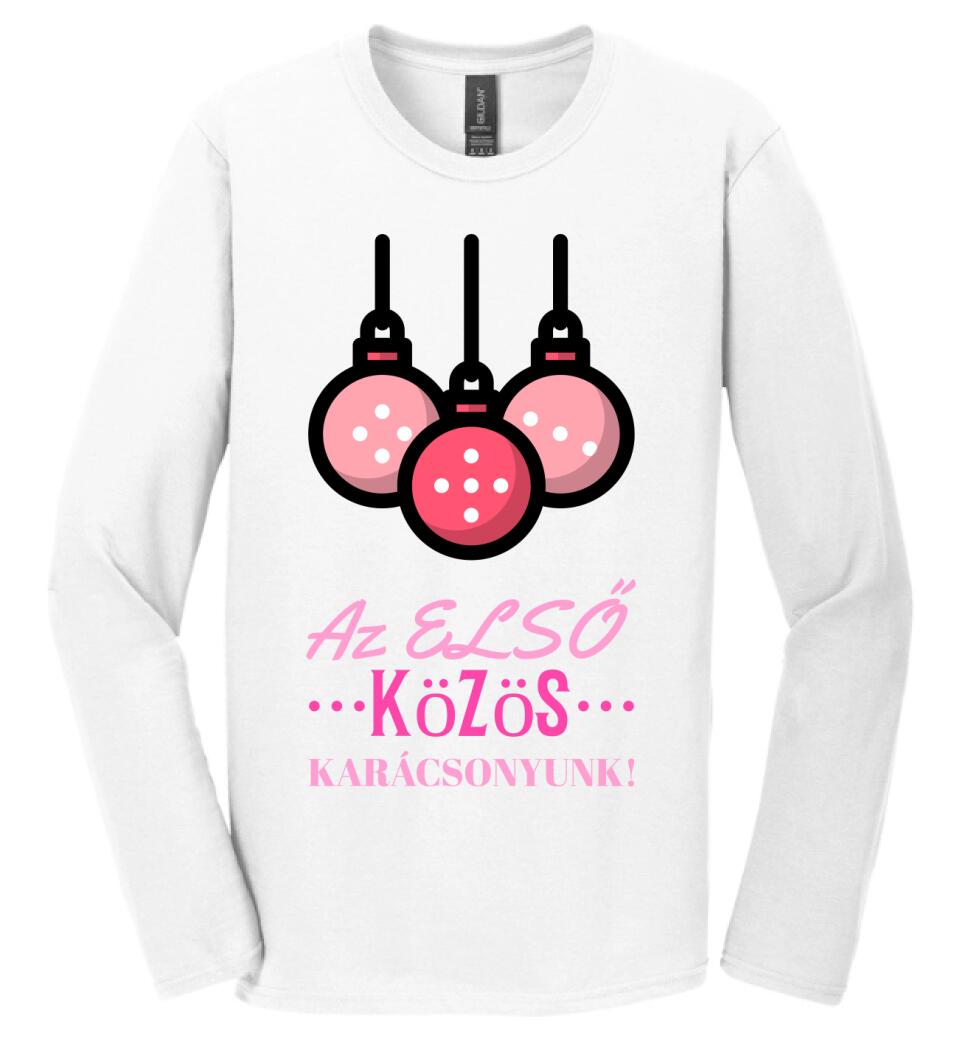 Első karácsony gömb rózsa