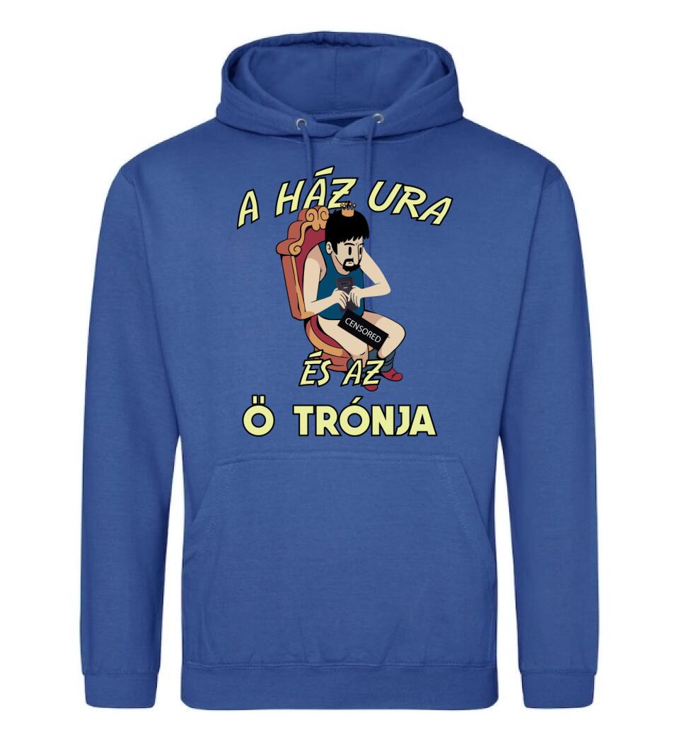 A HÁZ URA telefonnal a trónon