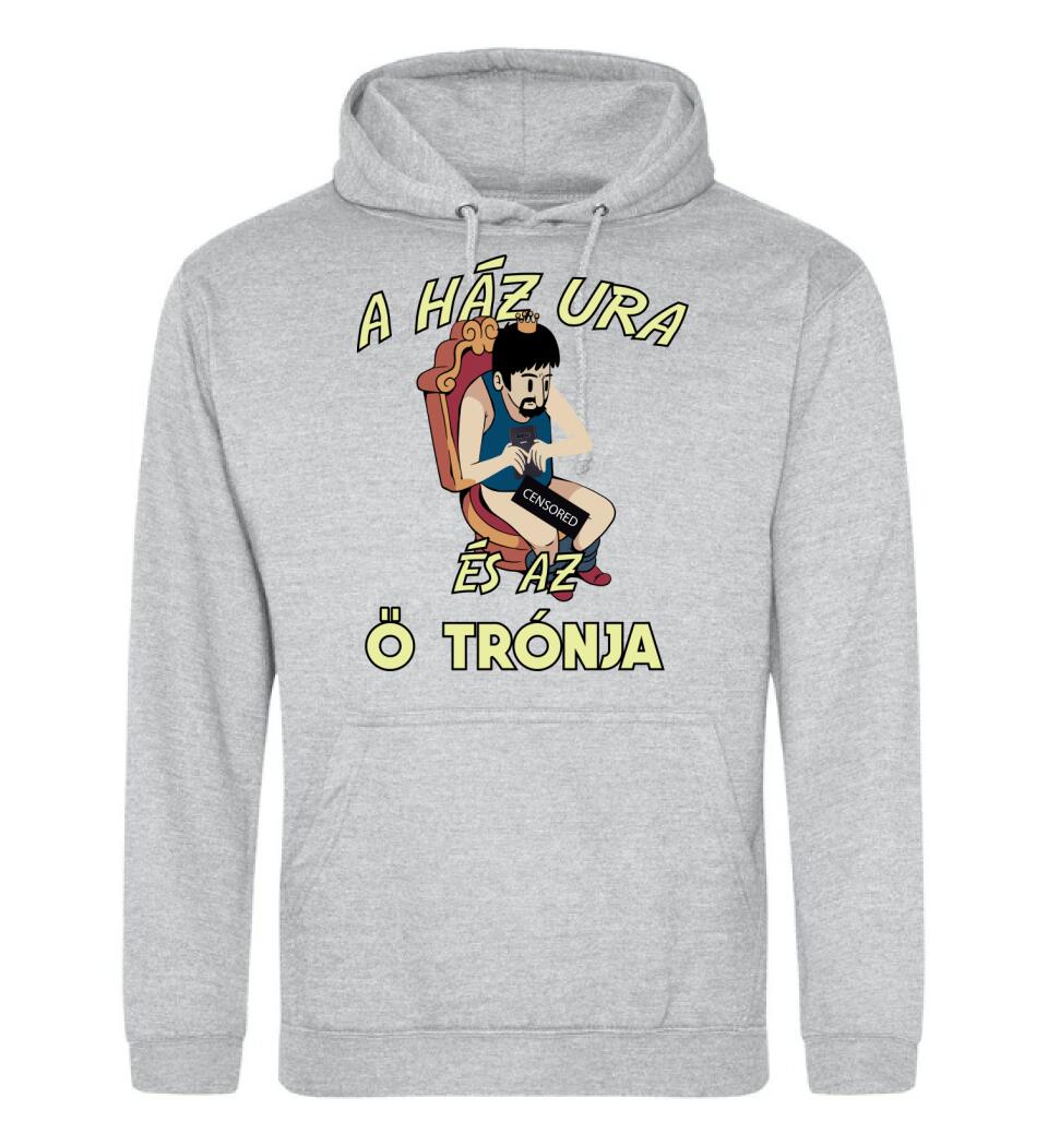 A HÁZ URA telefonnal a trónon