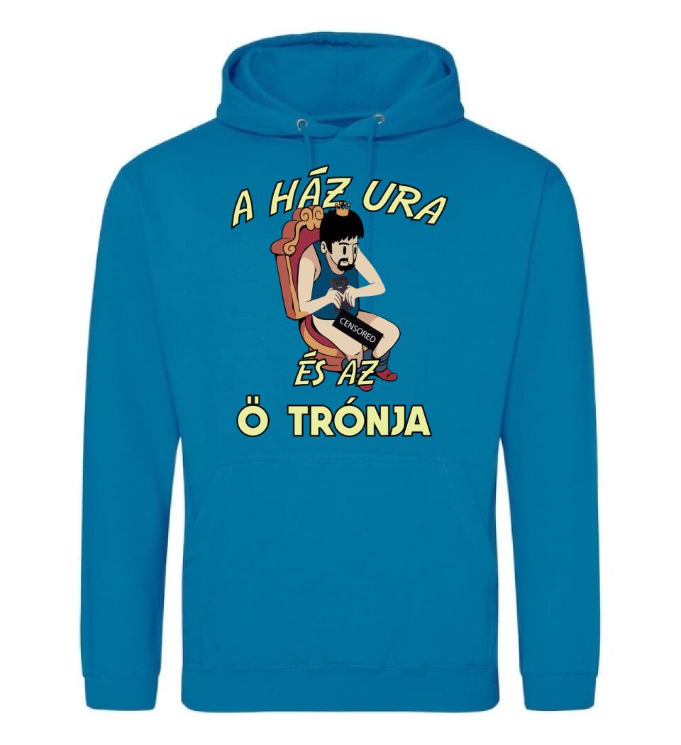 A HÁZ URA telefonnal a trónon