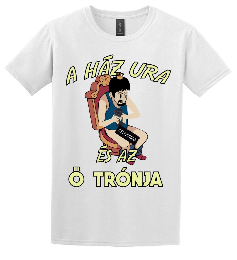 A HÁZ URA telefonnal a trónon