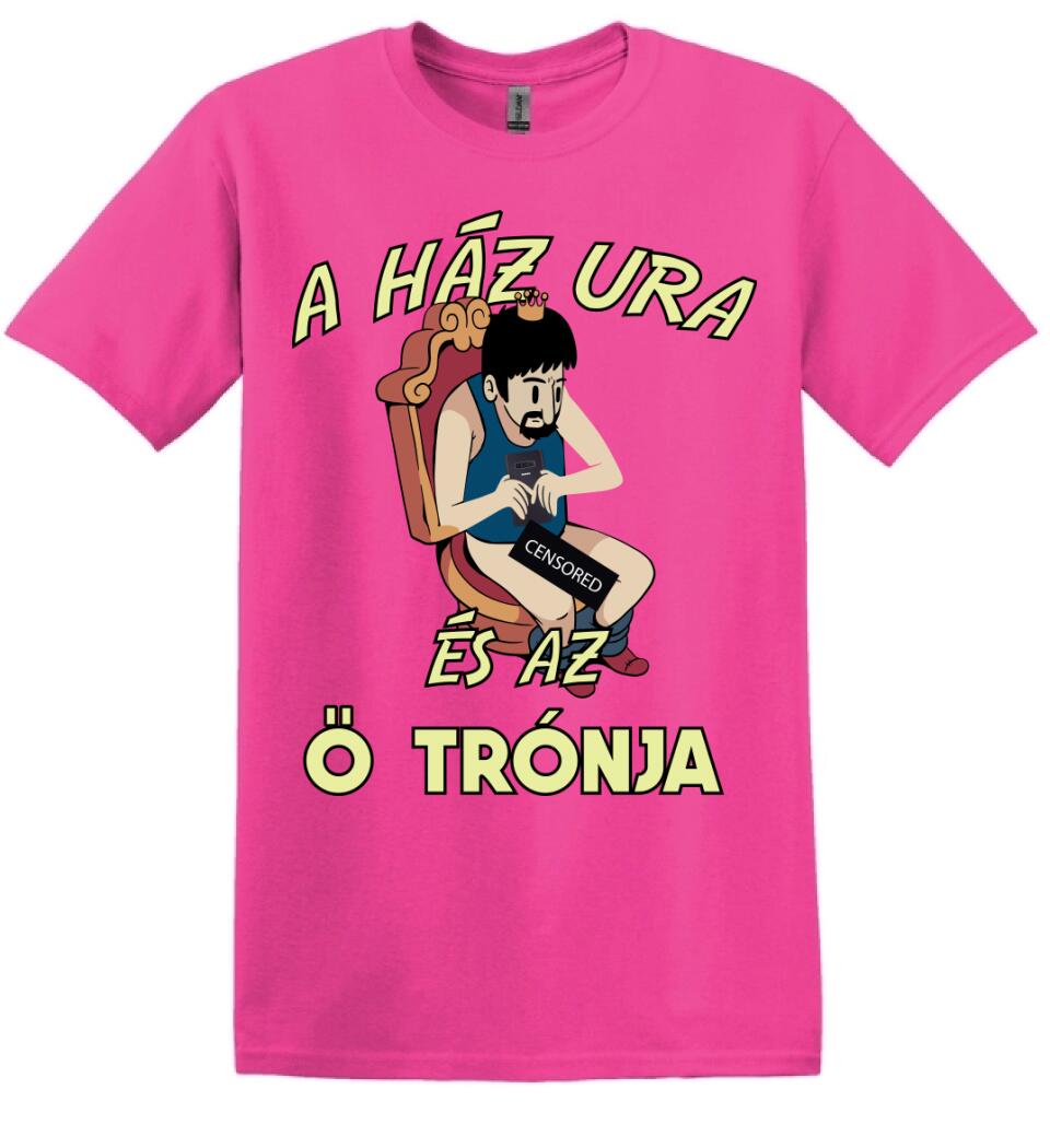 A HÁZ URA telefonnal a trónon