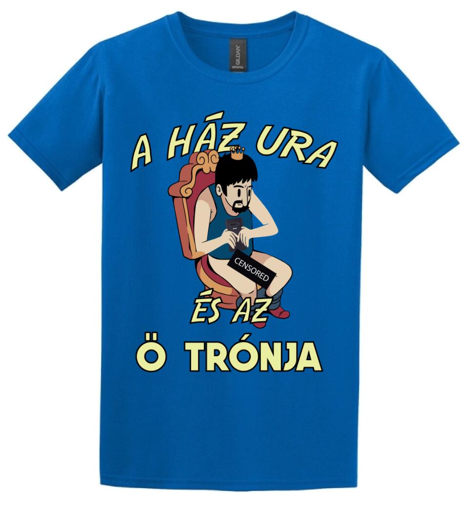 A HÁZ URA telefonnal a trónon