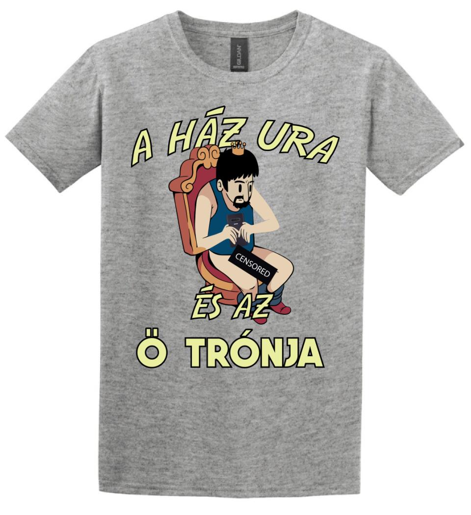 A HÁZ URA telefonnal a trónon