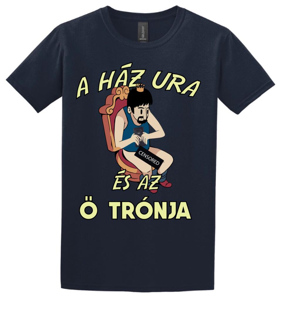 A HÁZ URA telefonnal a trónon