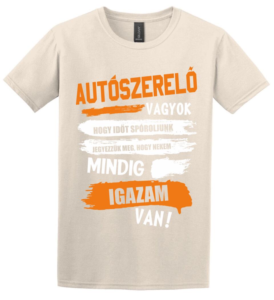 AUTÓSZERELŐ VAGYOK, MINDIG IGAZAM VAN PÓLÓ