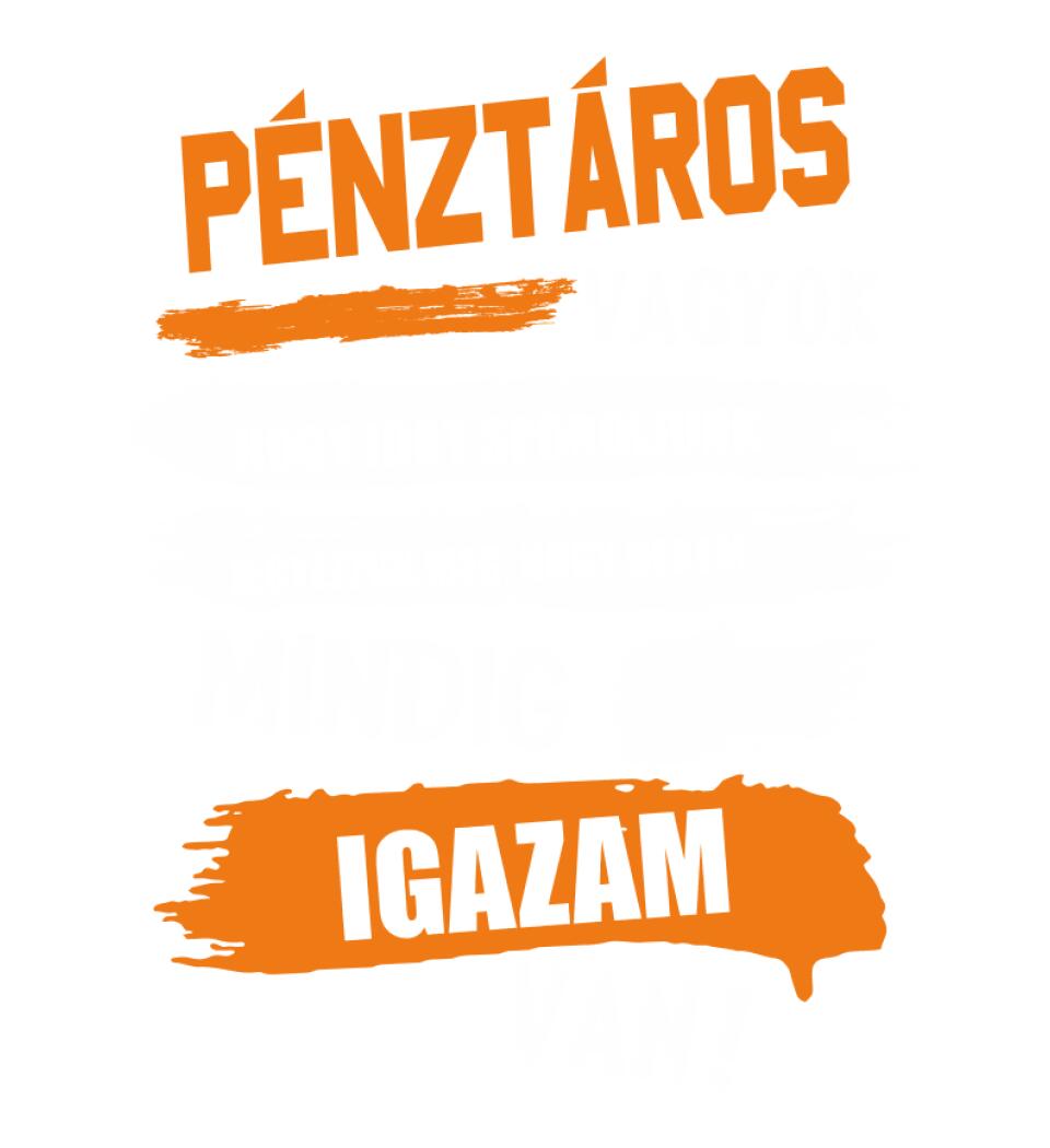 PÉNZTÁROS VAGYOK, MINDIG IGAZAM VAN PÓLÓ