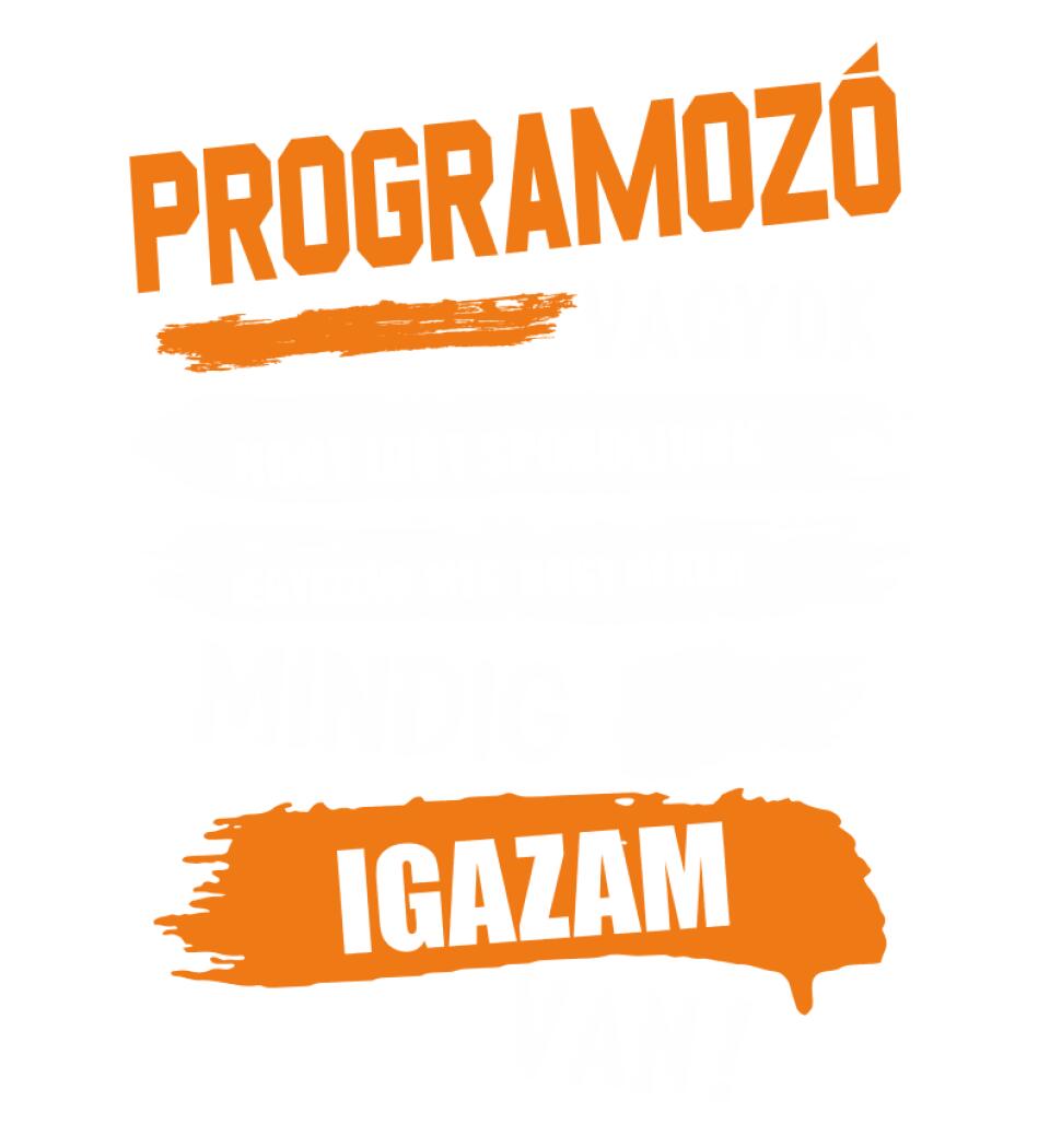 PROGRAMOZÓ VAGYOK, MINDIG IGAZAM VAN PÓLÓ