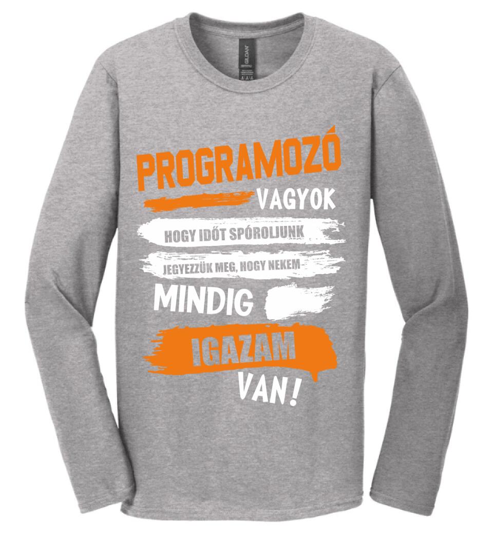 PROGRAMOZÓ VAGYOK, MINDIG IGAZAM VAN PÓLÓ